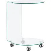 vidaXL Salontafel, 45x40x58 cm, met glazen blad