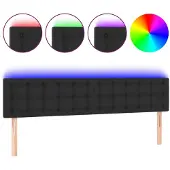 vidaXL Hoofdbord LED 160x5x78/88 cm kunstleer zwart
