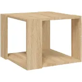 vidaXL Salontafel - Afgewerkt hout Sonoma eiken kleur, 40 x 40 x 30 cm