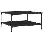 vidaXL Salontafel zwart, 80x80x40 cm, houtvezel