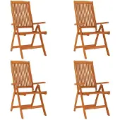 vidaXL Klapstoelen 4 stuks van massief eucalyptushout