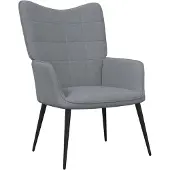 vidaXL Relaxstoel stof lichtgrijs