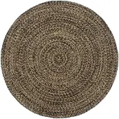 vidaXL Vloerkleed handgemaakt 240 cm jute zwart en bruin