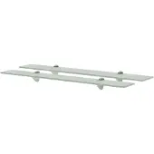 vidaXL Schappen zwevend 2 st 70x20 cm 8 mm glas