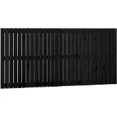 vidaXL Wandhoofdbord 185x3x90 cm massief grenenhout zwart