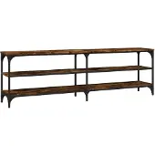 vidaXL Tv-meubel 160x30x50 cm bewerkt hout gerookt eikenkleurig