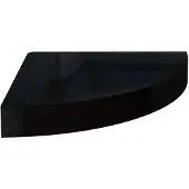 vidaXL Hoekschap zwevend 25x25x3,8 cm MDF hoogglans zwart
