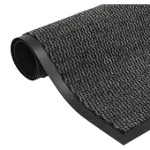 vidaXL Droogloopmat rechthoekig getuft 40x60 cm antraciet