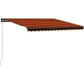 vidaXL Handmatige zonnetent met zonne-energie ledverlichting 4,5 x 3 m