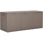 vidaXL Tuinbox 270 L PP houtlook bruin