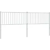 vidaXL Vervangend hoofdbord metaal wit 200 cm