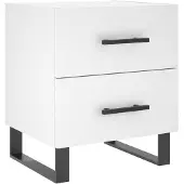 vidaXL Nachtkastje 40x35x47,5 cm bewerkt hout wit