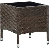 vidaXL Tuintafel bruin, 40x40x45 cm, polyrotan