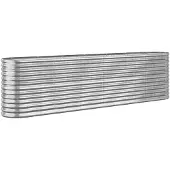 vidaXL Plantenbak 260x40x68 cm gegalvaniseerd staal zilverkleurig