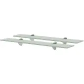 vidaXL Schappen zwevend 2 st 60x20 cm 8 mm glas
