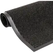 vidaXL Droogloopmat rechthoekig getuft 90x150 cm zwart