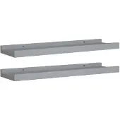 vidaXL Fotoplanken 2 st 40x9x3 cm MDF grijs