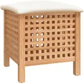 vidaXL Badkamerkruk 48x47,5x52 cm massief walnotenhout