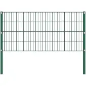 vidaXL Schuttingpaneel met palen ijzer 176,5x80 cm groen