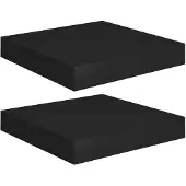 vidaXL Wandschappen zwevend 2 st 23x23,5x3,8 cm MDF zwart