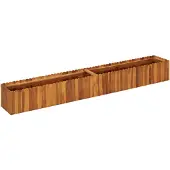 vidaXL Plantenbak verhoogd 200x30x25 cm massief acaciahout