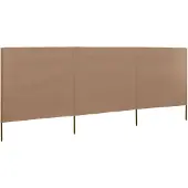 vidaXL Windscherm 3-panelen 400x120 cm stof taupe