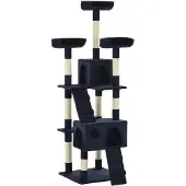 vidaXL Kattenkrabpaal met sisal krabpalen 170 cm blauw