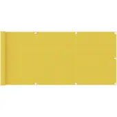 vidaXL Balkonscherm 75x400 cm HDPE geel
