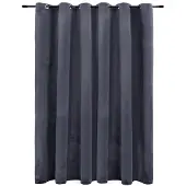 vidaXL Gordijn verduisterend met ringen 290x245 cm fluweel antraciet