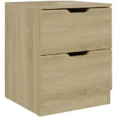 vidaXL Nachtkastje 40x40x50 cm bewerkt hout sonoma eikenkleurig
