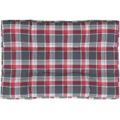 vidaXL Palletkussen 120x80x12 cm stof ruitpatroon rood