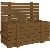 vidaXL Opbergbox 91x40,5x42 cm massief grenenhout honingbruin