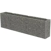vidaXL Gabion plantenbak verhoogd 360x50x100 cm gegalvaniseerd staal