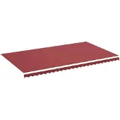 vidaXL Vervangingsdoek voor zonnescherm, bordeauxrood, 580x345 cm, polyester