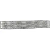 vidaXL Plantenbak 447x140x68 cm gegalvaniseerd staal zilverkleurig