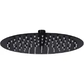 vidaXL Regendouchekop rond 25 cm roestvrij staal zwart