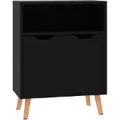 vidaXL Dressoir 60x30x72 cm bewerkt hout hoogglans zwart