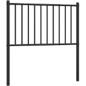 vidaXL Vervangend hoofdbord metaal zwart 100 cm