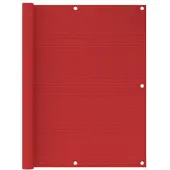 vidaXL Balkonscherm 120x500 cm HDPE rood