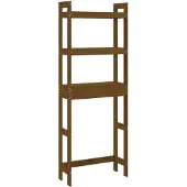vidaXL Toiletrek 63x26x171 cm massief grenenhout honingbruin