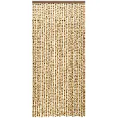 vidaXL Insectenwerend gordijn, beige en bruin, 90x220 cm, chenille