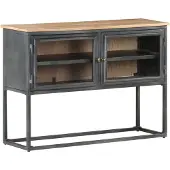 vidaXL Dressoir 100x30x70 cm massief acaciahout grijs