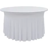 vidaXL 2 st Tafelhoezen stretch met rok 150x74 cm wit