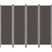 vidaXL Vida Kamerscherm - 4 Panelen, Antraciet, 200 x 180 cm