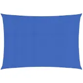 vidaXL Zonnezeil 160 g/m² 2x3,5 m HDPE blauw