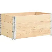 vidaXL 3 st Plantenbakken verhoogd 80x120 cm massief grenenhout