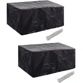 vidaXL Tuinmeubelhoezen poly rattan 2 st 6-persoons 240x140 cm
