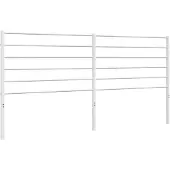 vidaXL Vervangend hoofdbord metaal wit 200 cm