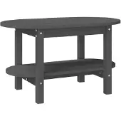 vidaXL Salontafel 80x45x45 cm massief grenenhout grijs