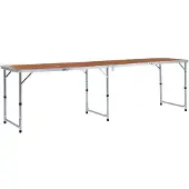 vidaXL Campingtafel inklapbaar 240x60 cm aluminium